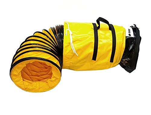 OdorStop Flexible Duct in Various Sizes and Lengths with Connecting Belt, 20-in by 25-ft