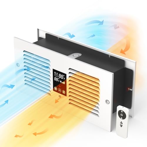Apexicalo Room to Room Fan with Remote Control, 300CFM Wall Vent Fan with Temperature Control, 5-Speed Circulating Ventilation Through Wall Fan for Kitchen Laundry Room, Hardwired, RTR300-CV