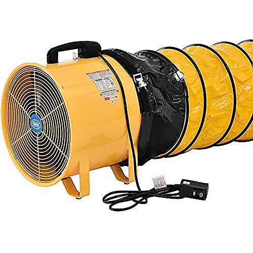 Global Industrial 16″ Portable Ventilation Fan With 32′ Flexible Ducting